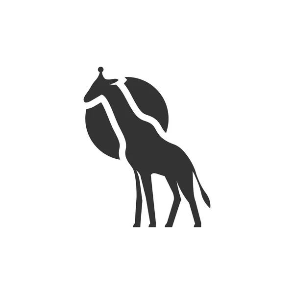 Icono de jirafa en un solo color . — Vector de stock