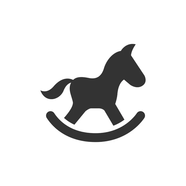 Dondolo cavallo giocattolo icona — Vettoriale Stock