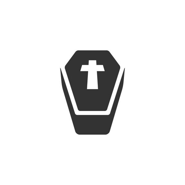 Coffin icon in single color.