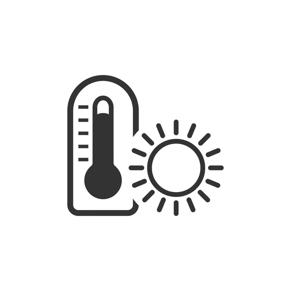 Thermometer pictogram in één kleur. — Stockvector