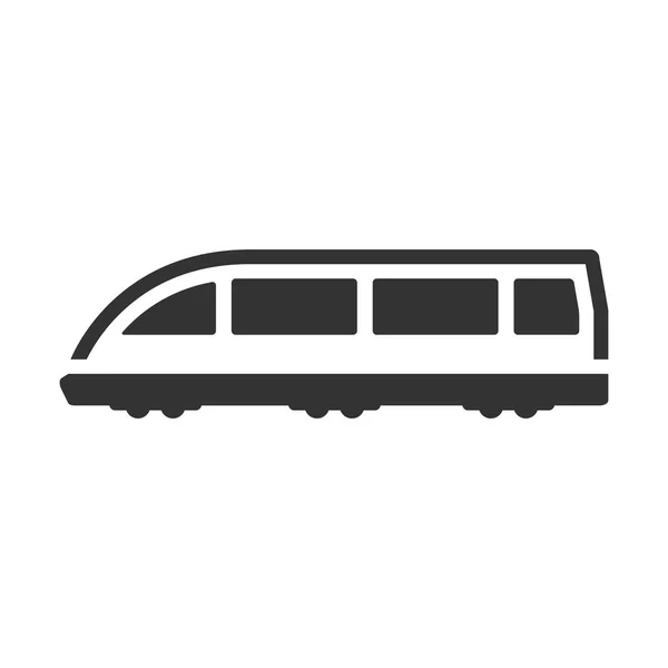 Tram icon in single grey color. — Stock Vector