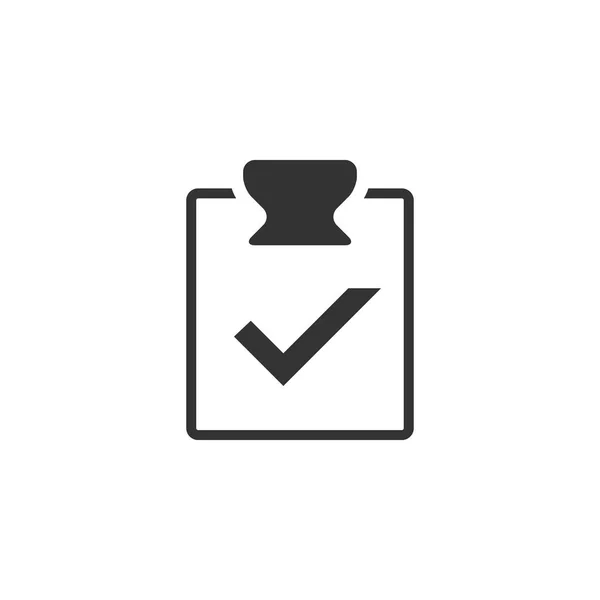 Icona della lista di controllo in singolo colore grigio . — Vettoriale Stock