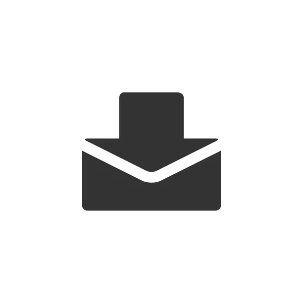 Download-Symbol in einer einzigen grauen Farbe. — Stockvektor