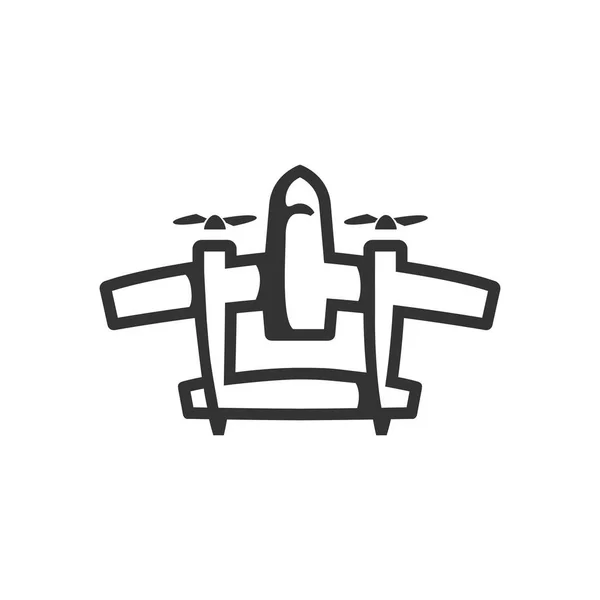 老式飞机图标 — 图库矢量图片