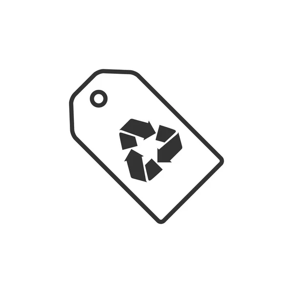 Reciclar icono de etiqueta — Vector de stock