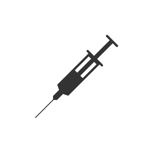 グレー単色で注射器アイコン. — ストックベクタ