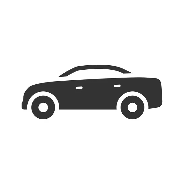 Icono del coche en un solo color gris . — Vector de stock