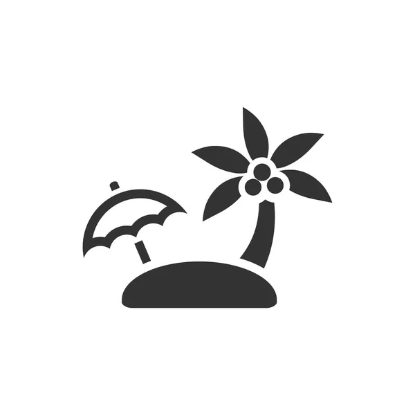 Island icon in single color. — Stock Vector