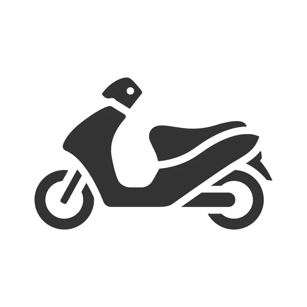 Icono de motocicleta en un solo color gris . — Vector de stock