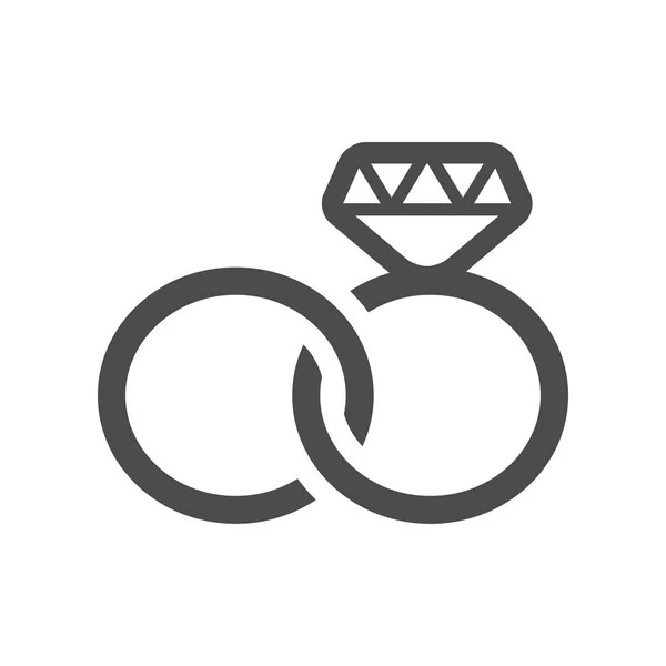 Icono anillo de boda — Archivo Imágenes Vectoriales
