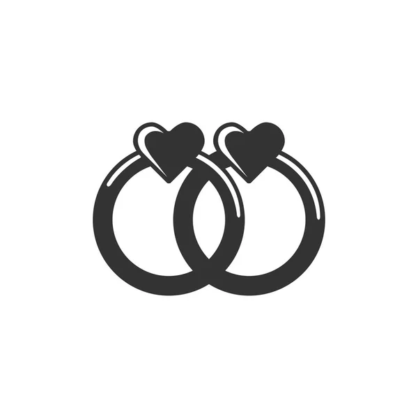 Icono anillo de boda — Vector de stock