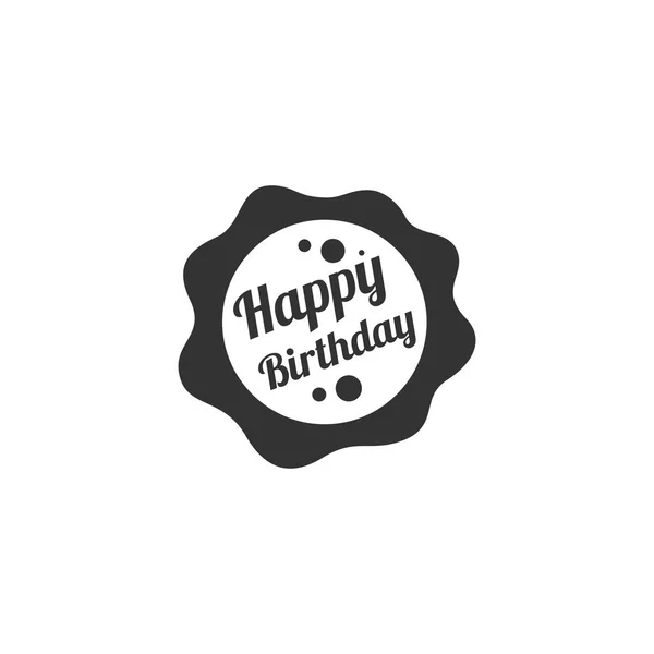 Birthday cake text icon — Stock Vector