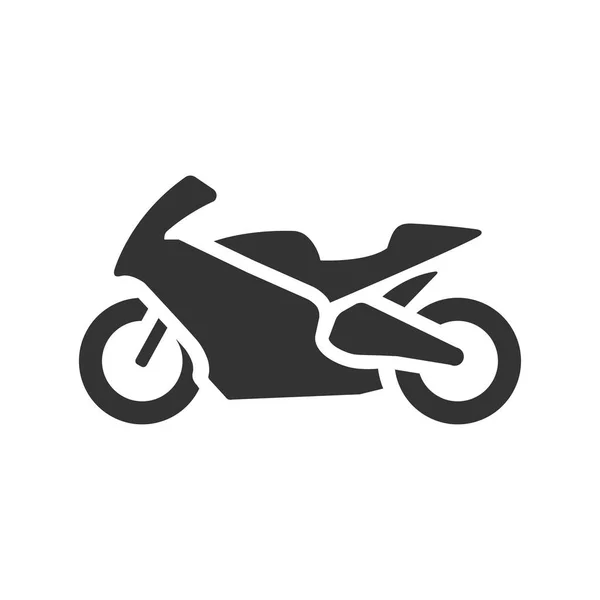 Icona moto in singolo colore grigio . Illustrazione Stock