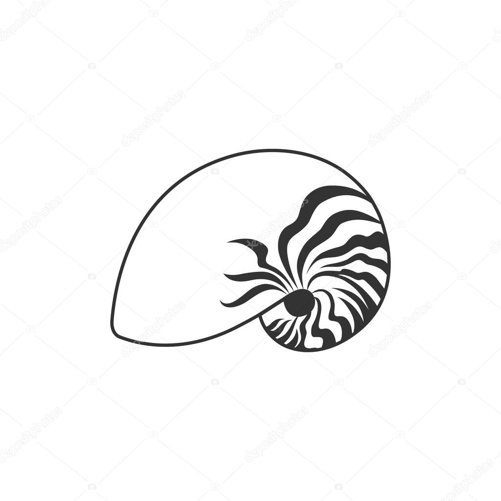 Nautilus icon in single color