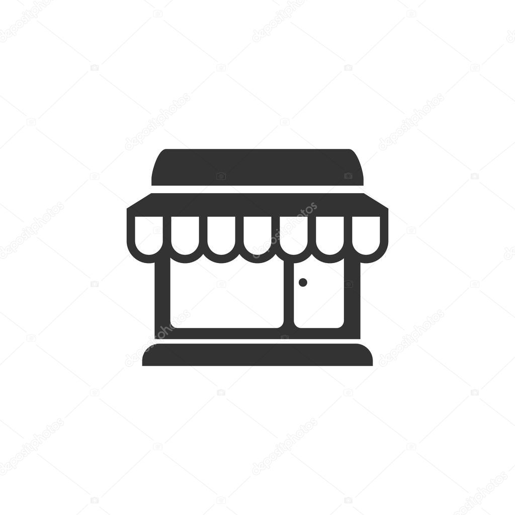Shop icon in single grey color