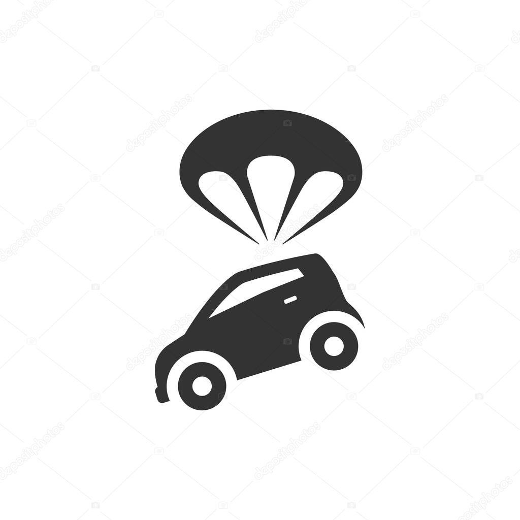 Car parachute icon