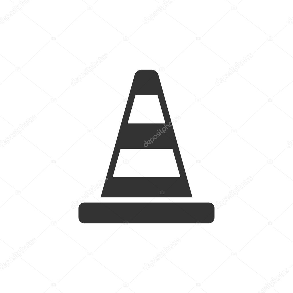 Road sign cone icon