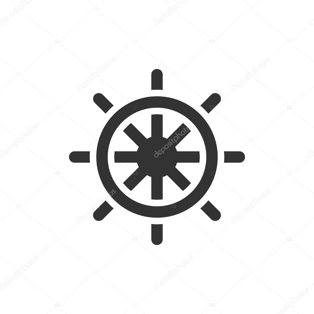 Ship steer wheel icon