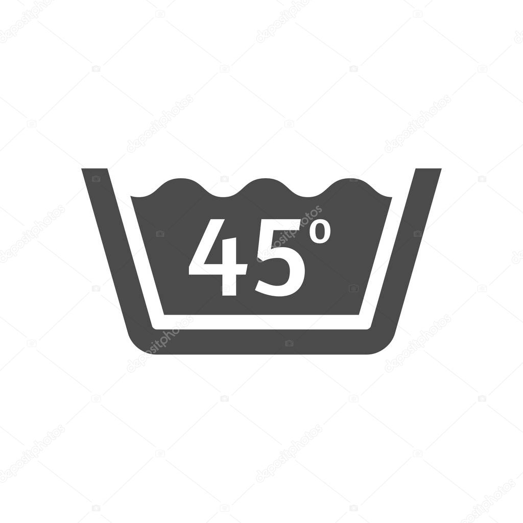 Washing temperature icon