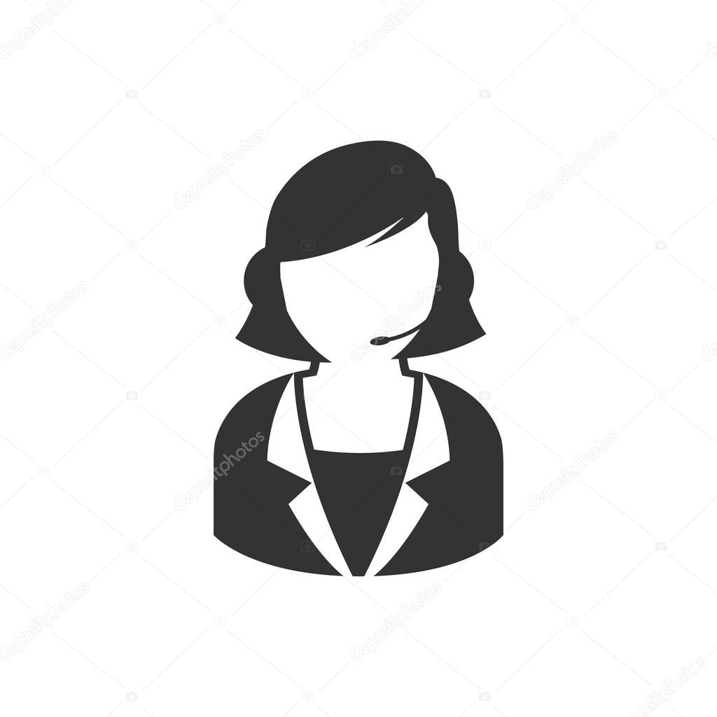 Female receptionist icon 
