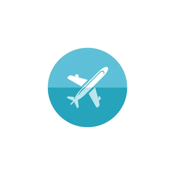 Icono de avión en color plano círculo estilo . — Vector de stock