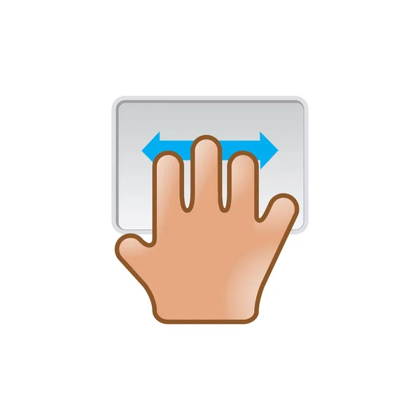 Icône geste doigts en couleur . — Image vectorielle