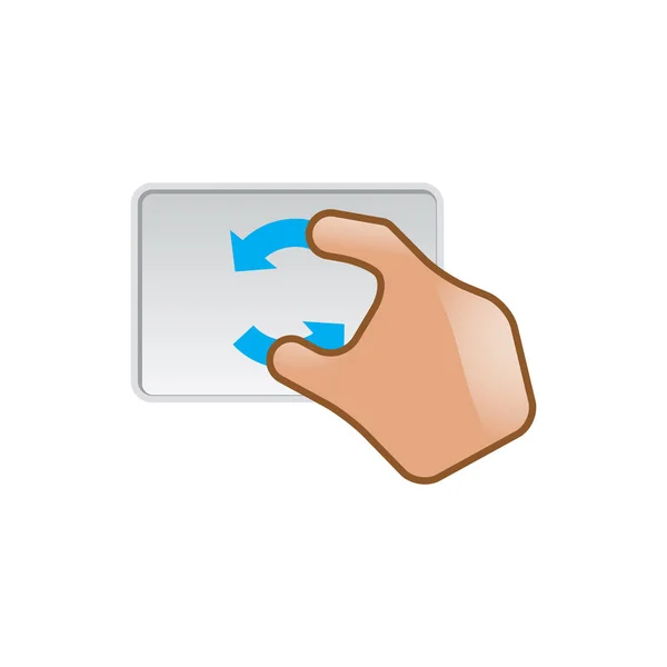 Fingers gesture icon in color. — Stock Vector
