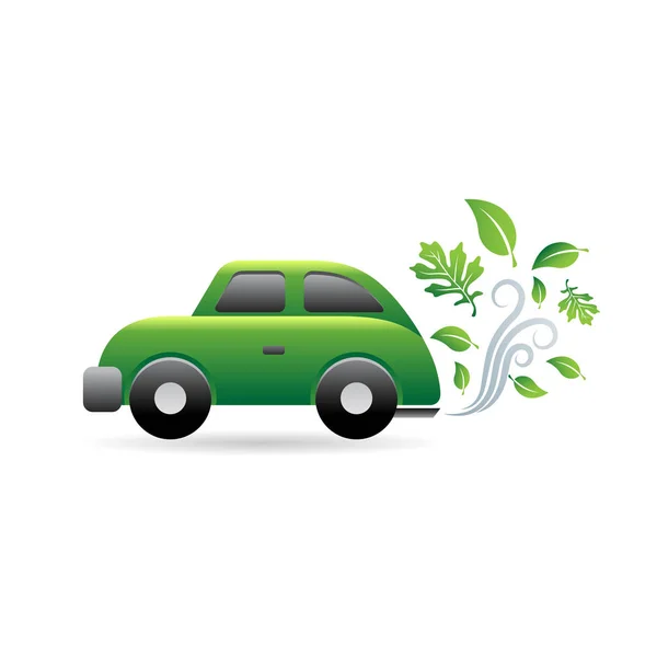 Color Icon - Green car — Stock Vector