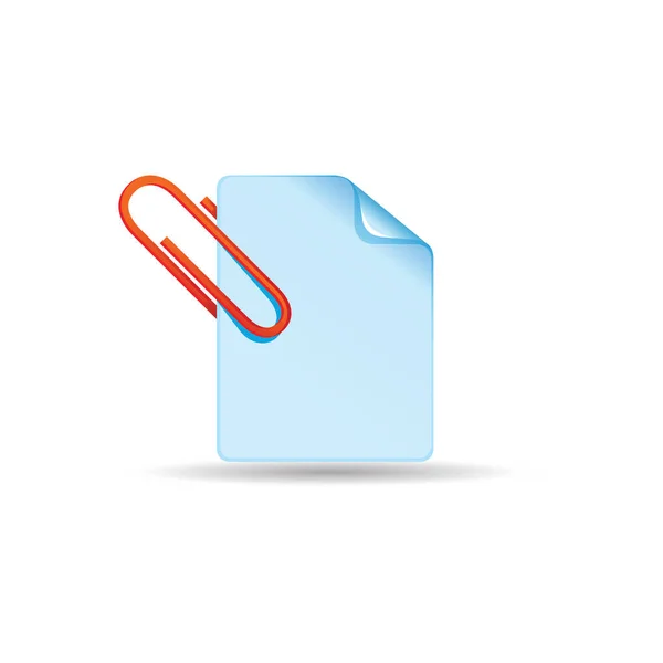 Icono de archivo adjunto en color — Vector de stock