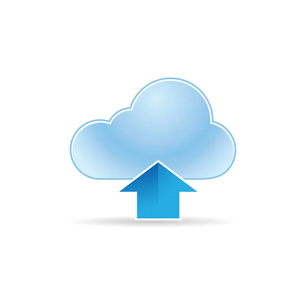Chmura ikona uploadu — Wektor stockowy