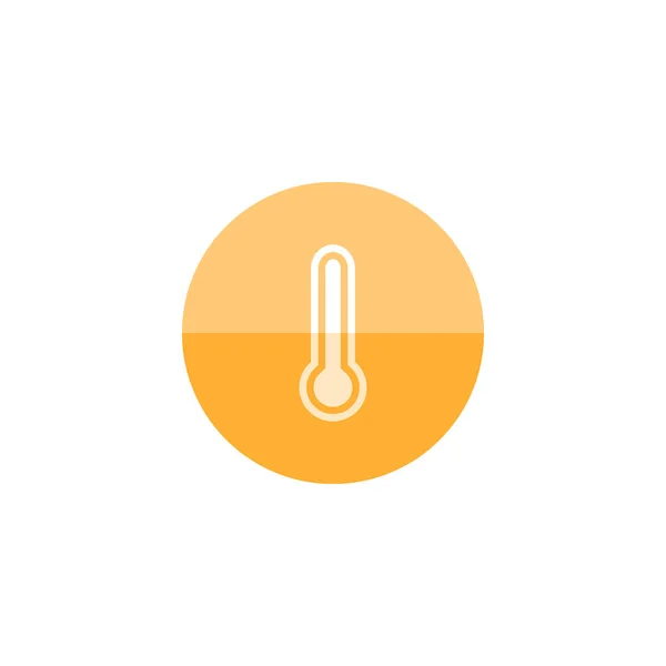 Icona termometro in stile cerchio di colore piatto — Vettoriale Stock