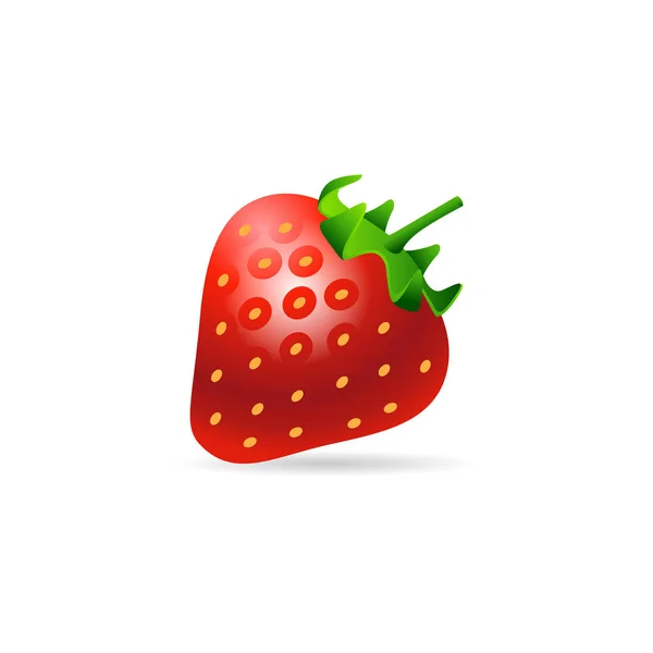 Strawberry flat icon — Stock Vector
