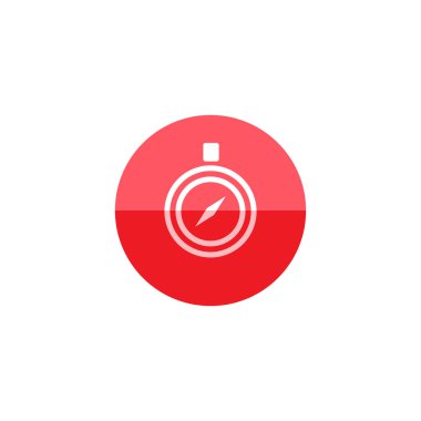 Düz renk daire tarzı pusula simgesini