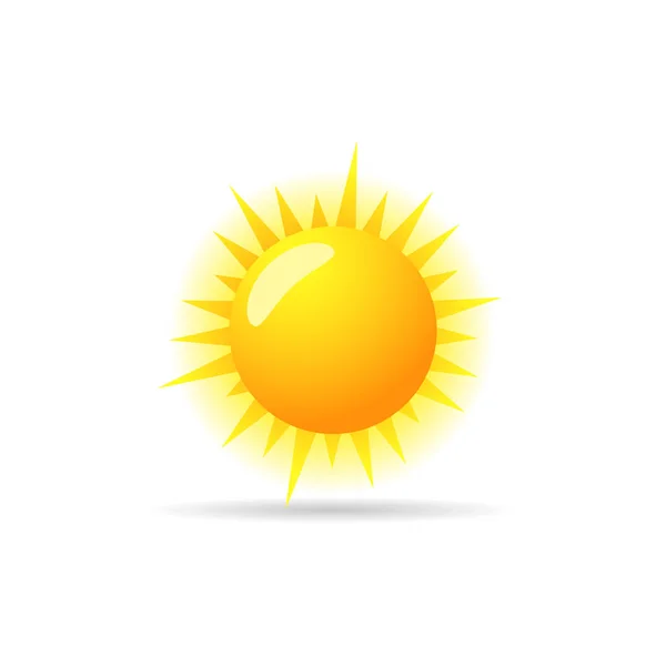 Weather forecast sunny icon — Stock Vector