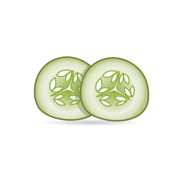 Sliced Cucumber icon — Stock Vector