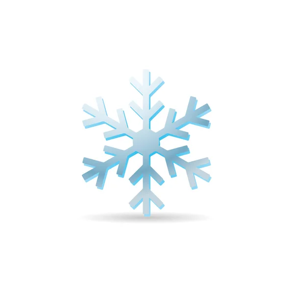 Snowflake icon in color. — Stock Vector