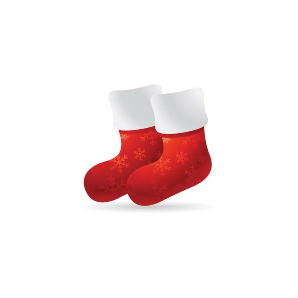 Icône de chaussettes de Noël — Stockvector