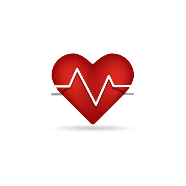 Icono de color - Frecuencia cardíaca — Vector de stock