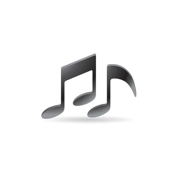 Ícone de cor - Notas de música —  Vetores de Stock