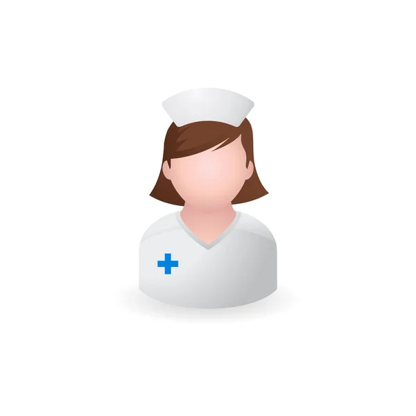 Ícone de enfermeira na cor — Vetor de Stock