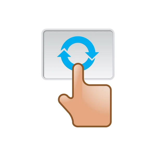 Icono de gesto de dedo en color . — Vector de stock