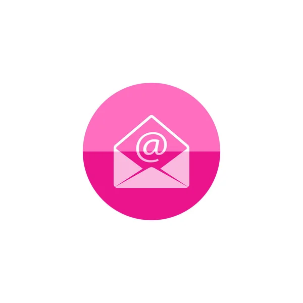 Icona e-mail in stile cerchio di colore piatto . — Vettoriale Stock