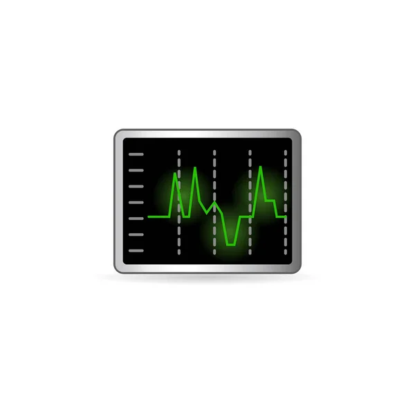 色のアイコン - 心拍数モニター — ストックベクタ