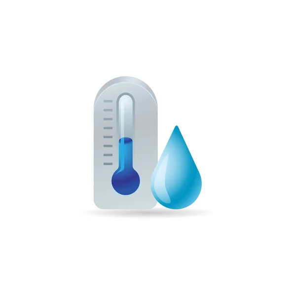 Thermometer pictogram in kleur — Stockvector