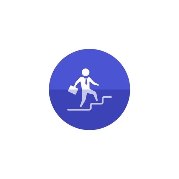 Icono de escalera hombre de negocios — Vector de stock