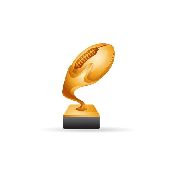 Icono del trofeo de fútbol americano — Vector de stock