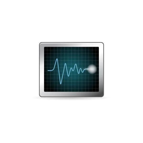 Icono de color - Monitor de frecuencia cardíaca — Vector de stock