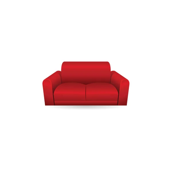 Couch icon in color. — Stock Vector