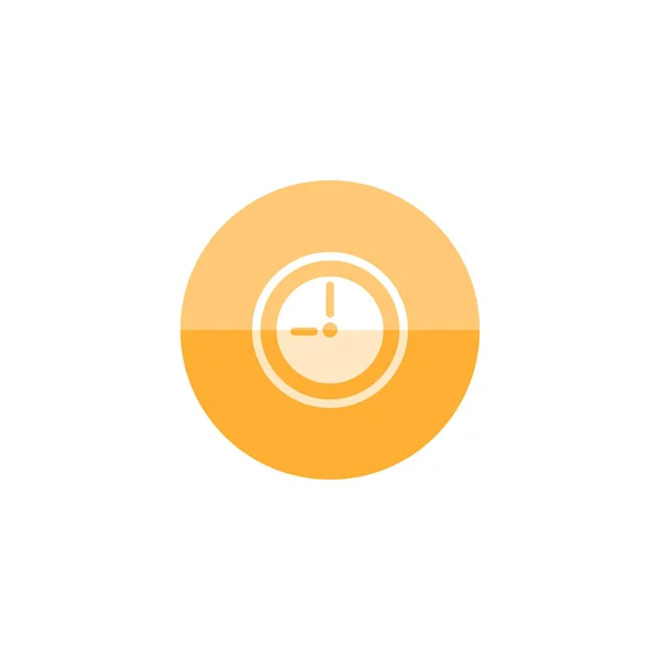 Icône de l'horloge dans le style de cercle de couleur plate — Image vectorielle