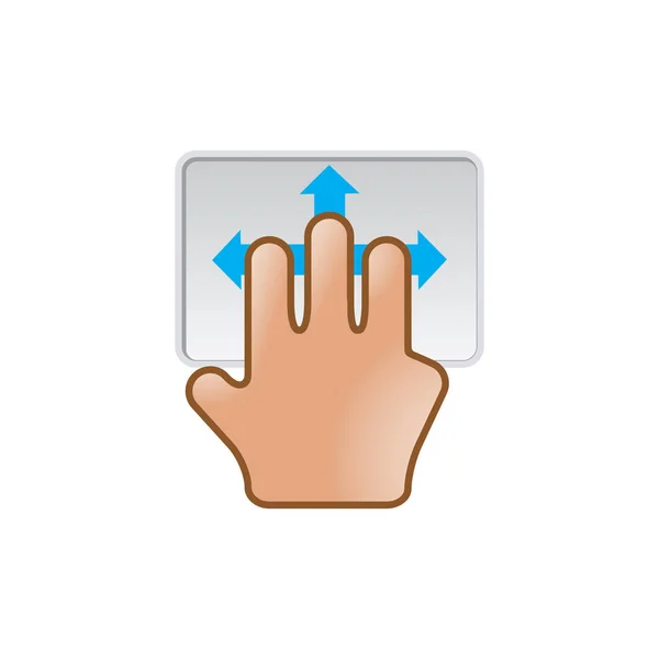 Fingers gesture icon in color. — Stock Vector